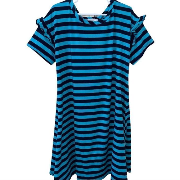 Crown & Ivy Navy & Bright‎ Blue Striped Dress - Picture 1 of 4